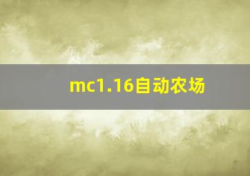 mc1.16自动农场