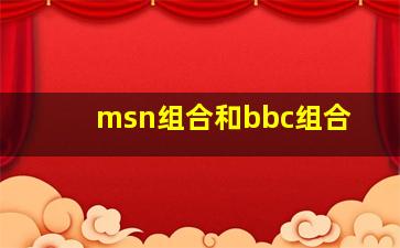 msn组合和bbc组合