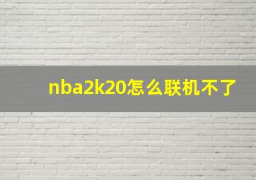 nba2k20怎么联机不了