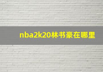 nba2k20林书豪在哪里