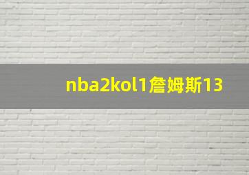 nba2kol1詹姆斯13