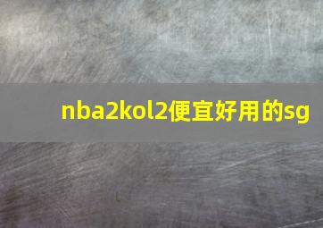 nba2kol2便宜好用的sg