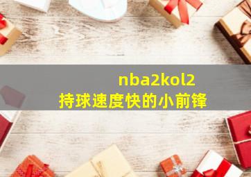 nba2kol2持球速度快的小前锋