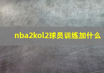 nba2kol2球员训练加什么