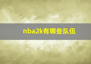 nba2k有哪些队伍