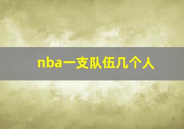 nba一支队伍几个人