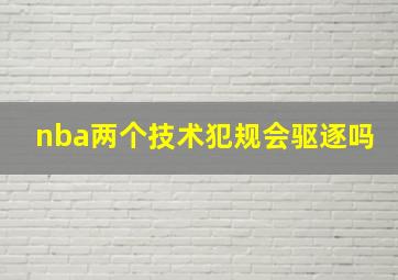 nba两个技术犯规会驱逐吗