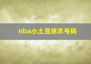 nba小土豆球衣号码