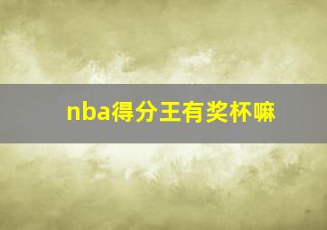 nba得分王有奖杯嘛