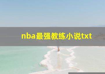 nba最强教练小说txt