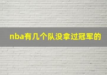 nba有几个队没拿过冠军的