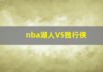 nba湖人VS独行侠