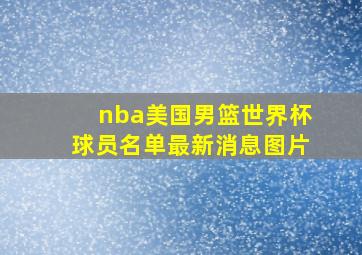 nba美国男篮世界杯球员名单最新消息图片