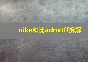 nike科比adnxtff拆解