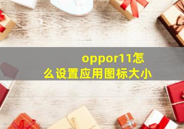 oppor11怎么设置应用图标大小