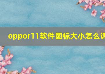 oppor11软件图标大小怎么调