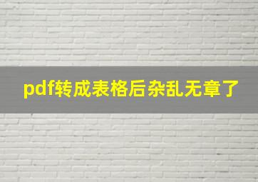 pdf转成表格后杂乱无章了