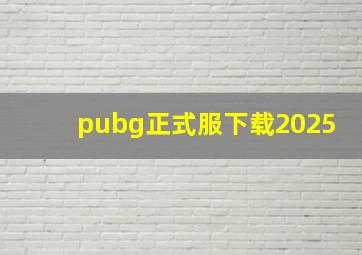 pubg正式服下载2025