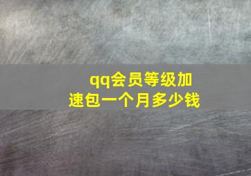 qq会员等级加速包一个月多少钱