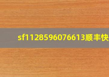 sf1128596076613顺丰快递