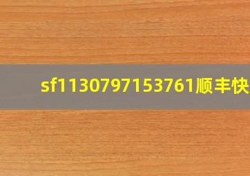 sf1130797153761顺丰快递