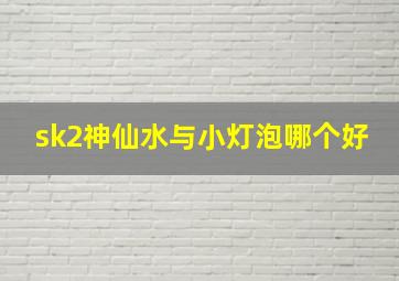 sk2神仙水与小灯泡哪个好