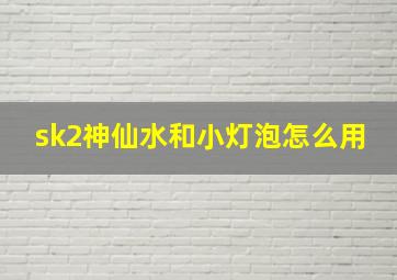 sk2神仙水和小灯泡怎么用