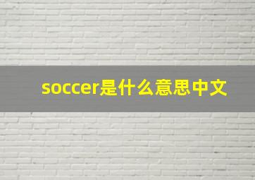 soccer是什么意思中文