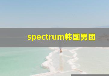 spectrum韩国男团