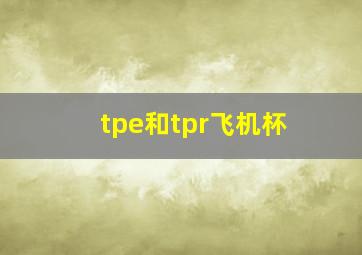 tpe和tpr飞机杯