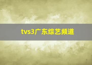 tvs3广东综艺频道