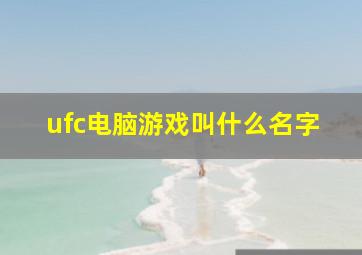 ufc电脑游戏叫什么名字