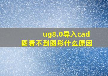 ug8.0导入cad图看不到图形什么原因