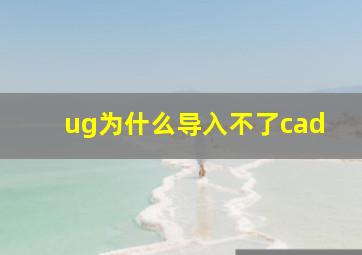 ug为什么导入不了cad