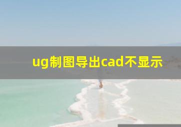 ug制图导出cad不显示