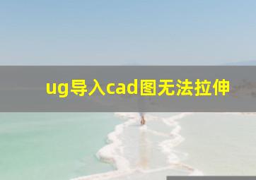 ug导入cad图无法拉伸