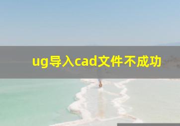 ug导入cad文件不成功