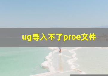 ug导入不了proe文件