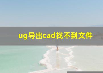 ug导出cad找不到文件