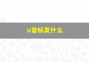 u音标发什么