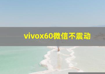 vivox60微信不震动