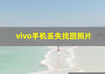 vivo手机丢失找回照片