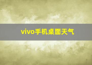 vivo手机桌面天气