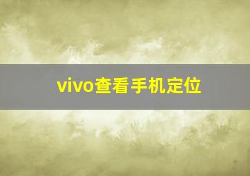 vivo查看手机定位