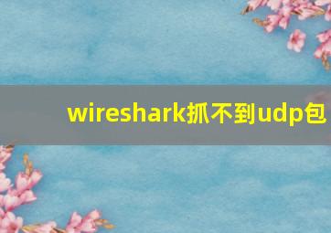 wireshark抓不到udp包