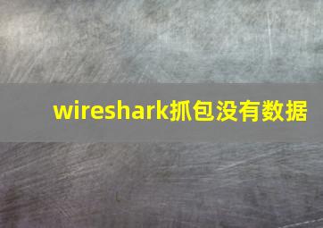 wireshark抓包没有数据