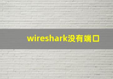 wireshark没有端口