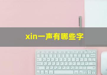 xin一声有哪些字