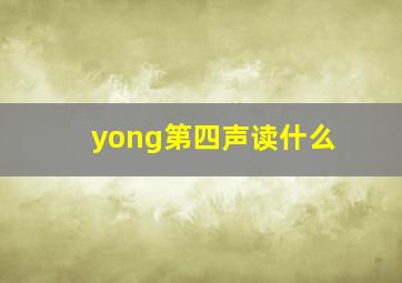 yong第四声读什么