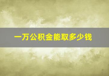 一万公积金能取多少钱